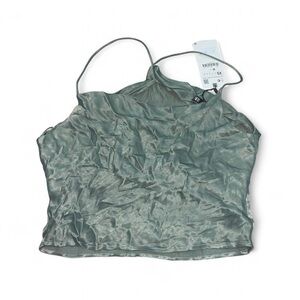 Zara Metallic Green Top